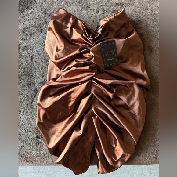 Michael Costello X Revolve Crosby Mini Skirt in Brown - Picture 4 of 5